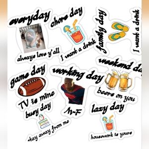 Fun Day-Themed Sticker Set NWT